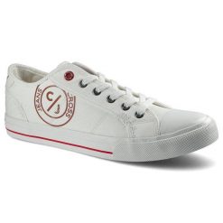 Białe Trampki Cross Jeans Męskie Sznurowane Buty. Białe trampki Cross Jeans, m, bez wzorów, bez zapięcia. Za 99.99 zł.