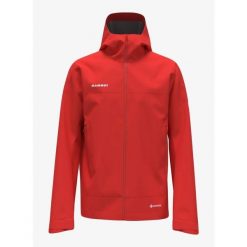 Kurtka z membraną męska Mammut Crater Light HS Hooded Jacket. Czerwone kurtki Mammut, m, bez wzorów, bez kaptura. W wyprzedaży za 1,415.75 zł.