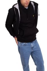 Bluza z kapturem Lyle & Scott Brushback. Czarne bluzy z kapturem LYLE AND SCOTT, l, bez wzorów, z materiału, z kapturem. Za 292.00 zł.
