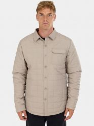Koszula Kurtka Męska Fundango Grido. Brązowe koszule Fundango, m, bez wzorów, z materiału, bez kołnierzyka, bez ramiączek. Za 399.00 zł.