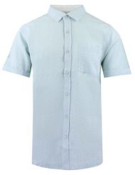 Weekendowa Koszula Męska z Kory Bawełnianej - Brave Soul - Błękitna. Niebieskie koszule Brave Soul, l, bez wzorów, z bawełny, bez kołnierzyka, bez ramiączek. Za 129.00 zł.