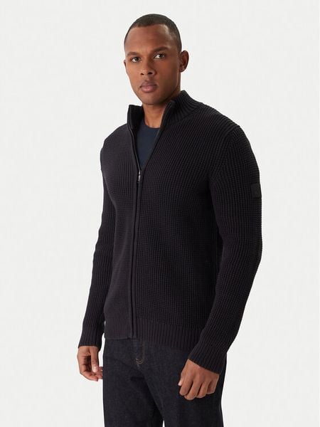 JOOP! Jeans Kardigan Hajoros 30047664 Czarny Modern Fit. Czarne swetry rozpinane JOOP! Jeans, m, bez wzorów, z bawełny, bez kołnierzyka, bez ramiączek. Za 659.99 zł.