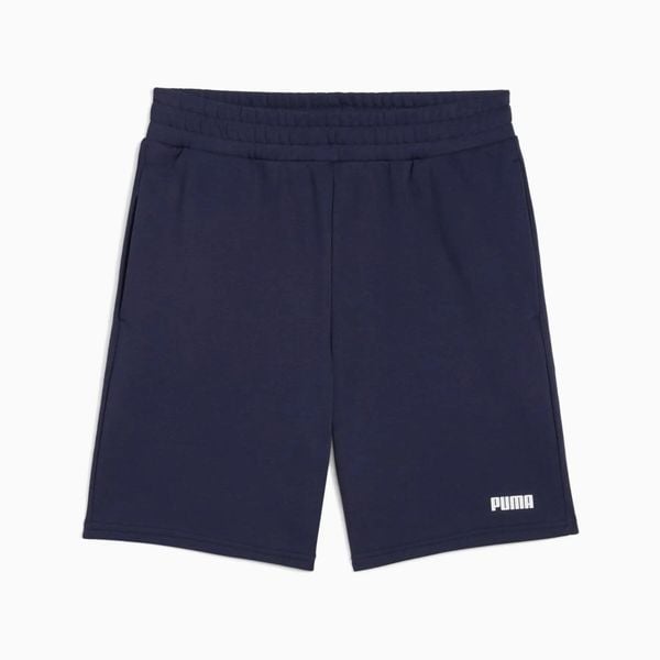 Spodenki sportowe męskie Puma ESS LOGO TR 8" 68677906. Niebieskie krótkie spodenki sportowe Puma, l, bez wzorów, z dresówki. Za 92.08 zł.