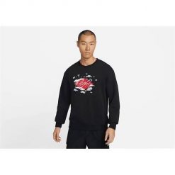 Bluza sportowa męska Nike Air Jordan Essential Statement Fleece Graphic. Czarne bluzy bez kaptura Nike, l, bez wzorów, bez kaptura. Za 521.00 zł.