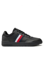 Tommy Hilfiger Sneakersy Th Basket Core Lite FM0FM05116 Czarny. Czarne buty sportowe casual Tommy Hilfiger, bez wzorów, z materiału, bez zapięcia. Za 329.99 zł.