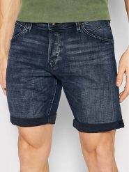 Jack&Jones Szorty jeansowe Rick Fox 12201630 Granatowy Regular Fit. Niebieskie szorty Jack&Jones, m, bez wzorów, z bawełny. Za 109.99 zł.