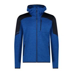 Bluza męska turystyczna CMP 34G1557. Niebieskie bluzy z kapturem CMP, l, bez wzorów, z materiału, z kapturem. Za 343.85 zł.