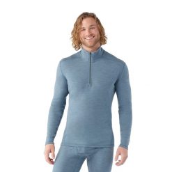 Bluza męska Smartwool Classic Thermal Merino Base Layer 1/4 Zip Boxed. Zielone bluzy Smartwool, na zimę, l, bez wzorów, bez kaptura. Za 459.99 zł.