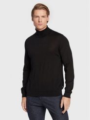 Boss Golf Musso-P 50468262 Czarny Slim Fit. Czarne golfy Boss, m, bez wzorów, z wełny, bez kołnierzyka, bez ramiączek. Za 749.99 zł.
