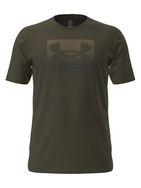 Under Armour Koszulka "Boxed" w kolorze khaki rozmiar: M. Brązowe bezrękawniki Under Armour, m, bez wzorów, bez kołnierzyka, bez ramiączek. Za 77.95 zł.