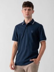 Hugo Boss Underwear Koszulka polo w kolorze granatowym rozmiar: L. Niebieskie koszulki polo Hugo Boss Underwear, l, z aplikacjami, z bawełny, bez kołnierzyka, bez ramiączek. Za 120.79 zł.