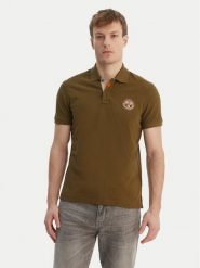 Napapijri Polo E-Clanis NP0A4ID3 Zielony Regular Fit. Zielone koszulki polo Napapijri, m, bez wzorów, z bawełny, bez kołnierzyka, bez ramiączek. Za 299.99 zł.