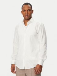 HUGO Koszula Kason 50539775 Biały Slim Fit. Białe koszule Hugo, m, bez wzorów, z bawełny, bez kołnierzyka, bez ramiączek. Za 449.99 zł.