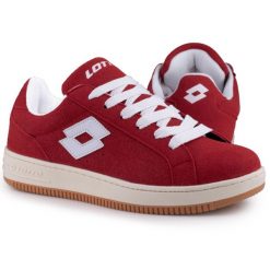 Buty męskie spotowe trampki Lotto YARIN. Czerwone buty sportowe casual Lotto, m, bez wzorów, bez zapięcia. W wyprzedaży za 139.00 zł.