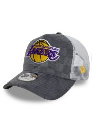 New Era Czapka z daszkiem Los Angeles Lakers Tonal Check 60595261 Szary. Szare czapki z daszkiem New Era, bez wzorów, z materiału. Za 159.99 zł.