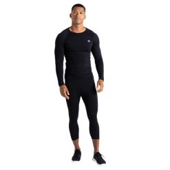 Męskie Legginsy Termiczne 3/4 In The Zone II. Czarne legginsy długie sportowe Dare 2B, m, bez wzorów, z elastanu, do biegania. Za 53.99 zł.