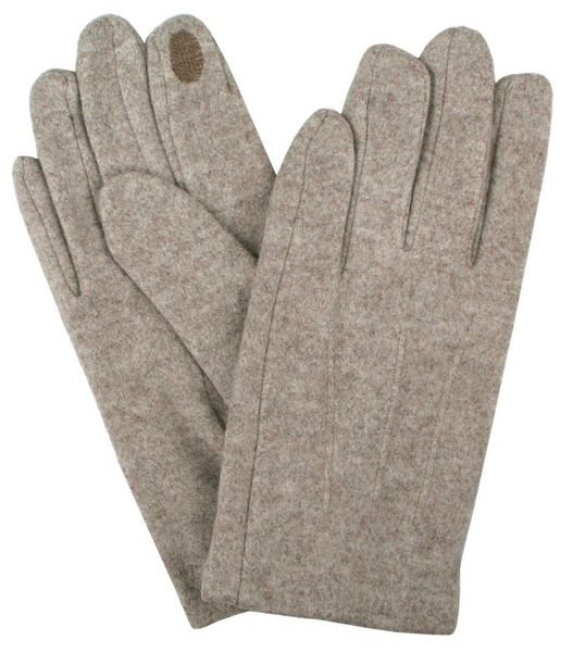 Delikatne i Wygodne Rękawiczki z Wełną - Męskie - Jasny Beż, Melanż. Rękawiczki Em men's accessories, na jesień, bez wzorów, z poliesteru. Za 99.00 zł.