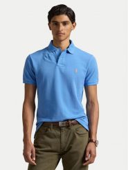 Polo Ralph Lauren Polo 710680784406 Niebieski Custom Slim Fit. Niebieskie koszulki polo Polo Ralph Lauren, m, bez wzorów, z bawełny, bez kołnierzyka, bez ramiączek. Za 449.99 zł.