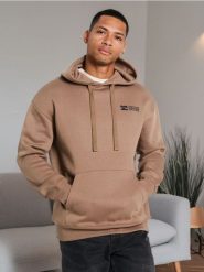 Bluza z kapturem - brązowy. Brązowe bluzy z kapturem Sinsay, l, bez wzorów, z kapturem. Za 39.99 zł.