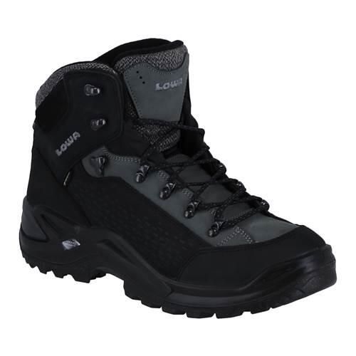 Buty trekkingowe męskie Lowa Renegade Warm Mid Gtx. Czarne buty trekkingowe Lowa, na zimę, bez wzorów, z materiału, bez zapięcia, trekkingowe. Za 1,072.45 zł.