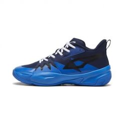 Buty koszykarskie męskie Puma Genetics. Niebieskie buty do koszykówki Puma, bez zapięcia, do koszykówki. Za 418.00 zł.