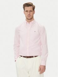 Tommy Hilfiger Koszula MW0MW39159 Różowy Regular Fit. Czerwone koszule Tommy Hilfiger, m, bez wzorów, z bawełny, bez kołnierzyka, bez ramiączek. Za 299.99 zł.