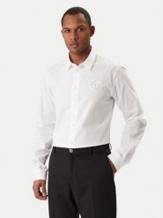 Versace Jeans Couture Koszula 80GALCS0 CNY17 Biały Regular Fit. Białe koszule Versace Jeans Couture, m, bez wzorów, z bawełny, bez kołnierzyka, bez ramiączek. Za 829.99 zł.