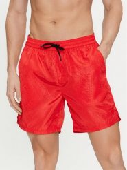 Guess Szorty kąpielowe F4GT05 WG292 Czerwony Regular Fit. Czerwone kąpielówki Guess, m, z aplikacjami, z syntetyku. Za 199.99 zł.