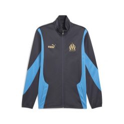 Męska rozpinana kurtka Olympique de Marseille ftblNRGY+ PUMA. Brązowe kurtki Puma, m, z aplikacjami, bez kaptura. W wyprzedaży za 280.00 zł.