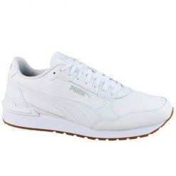 Buty do chodzenia męskie Puma St Runner V4 L. Białe buty sportowe casual Puma, bez wzorów, z materiału, bez zapięcia. Za 277.00 zł.