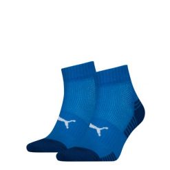Zestaw 2 skarpetek Puma Sport Quarter z amortyzacją, niebieski. Niebieskie skarpety Puma, bez wzorów, z elastanu. Za 86.99 zł.