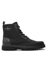 Calvin Klein Jeans Trzewiki Eva Boot Mid Laceup Mix Mtr YM0YM00982 Czarny. Czarne botki sznurowane Calvin Klein Jeans, bez wzorów, z jeansu, bez obcasa, bez zapięcia. Za 699.99 zł.