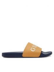 Guess Klapki F5GZ06 BB00F Brązowy. Brązowe klapki Guess, z tworzywa sztucznego. Za 189.99 zł.