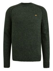PME Legend Sweter w kolorze ciemnozielonym rozmiar: L. Zielone swetry nierozpinane PME Legend, l, bez wzorów, z wełny, bez kołnierzyka, bez ramiączek. Za 247.69 zł.