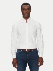 BOSS Koszula H-Roan-Bd-E-C1-243 50521996 Biały Slim Fit. Białe koszule Boss, m, bez wzorów, z bawełny, bez kołnierzyka, bez ramiączek. Za 379.99 zł.