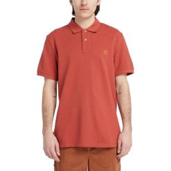 Koszulka Polo Męska Timberland Basic. Czerwone koszulki polo Timberland, m, bez wzorów, bez kołnierzyka, bez ramiączek, żeglarskie. Za 339.00 zł.
