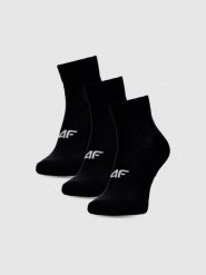 4F Skarpetki casual za kostkę (3-pack) męskie - czarne 43-46. Czarne skarpety 4F, bez wzorów, z bawełny. Za 49.99 zł.