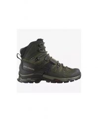 Buty trekkingowe męskie Salomon Quest 4D 4 Gtx. Zielone buty turystyczne Salomon, bez wzorów, z gore-texu, za kostkę, bez zapięcia, trekkingowe, gore-tex. Za 892.00 zł.