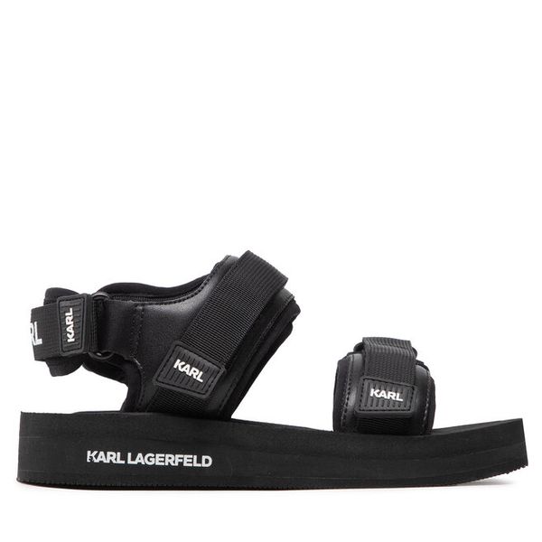 Sandały KARL LAGERFELD. Czarne sandały KARL LAGERFELD, bez zapięcia. Za 652.99 zł.