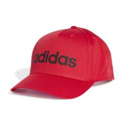 Czapka Adidas Sport Daily Dorosłych. Czerwone czapki z daszkiem Adidas, bez wzorów, z bawełny. Za 77.45 zł.