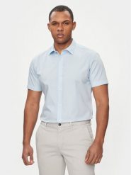 Jack&Jones Koszula Joe 12195062 Błękitny Slim Fit. Niebieskie koszule Jack&Jones, l, bez wzorów, z bawełny, bez kołnierzyka, bez ramiączek. Za 79.99 zł.