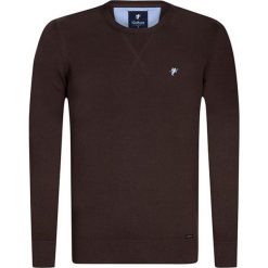 Sweter w kolorze brązowym. Brązowe swetry nierozpinane Denim Culture, l, bez wzorów, z bawełny, bez kołnierzyka, bez ramiączek. W wyprzedaży za 129.95 zł.