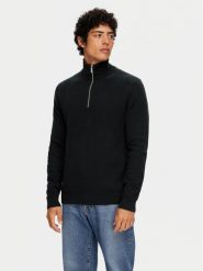 Selected Homme Sweter Dane 16092601 Czarny Regular Fit. Czarne swetry rozpinane Selected Homme, m, bez wzorów, z bawełny, bez kołnierzyka, bez ramiączek. Za 159.99 zł.