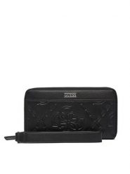 Guess Portfel SMBOMG LEA77 Czarny. Czarne portfele Guess, z aplikacjami, ze skóry. Za 259.99 zł.