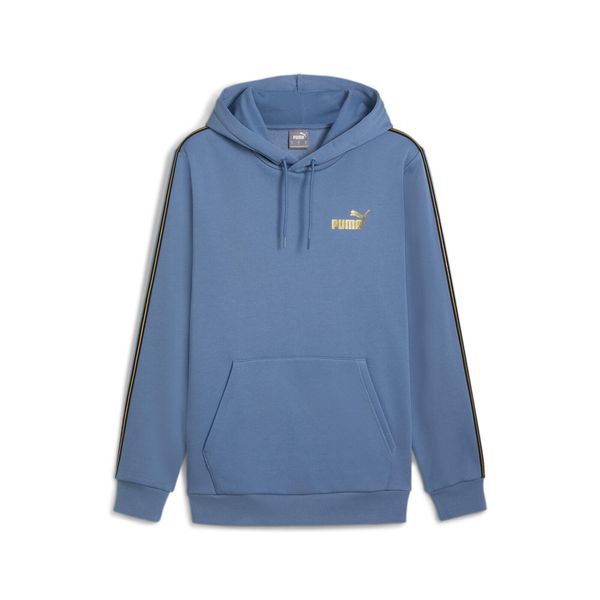 Męska bluza z kapturem ESS TAPE MINIMAL GOLD PUMA Blue Horizon. Niebieskie bluzy z kapturem Puma, m, bez wzorów, z dzianiny, z kapturem. Za 154.45 zł.