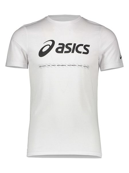Asics Koszulka funkcyjna "City" w kolorze białym rozmiar: M. Białe t-shirty sportowe ASICS, bez wzorów, z materiału, bez ramiączek, outdoorowe. Za 69.91 zł.