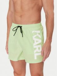 KARL LAGERFELD Szorty kąpielowe A1M46013 Zielony Regular Fit. Zielone kąpielówki KARL LAGERFELD, m, bez wzorów, z syntetyku. Za 279.99 zł.