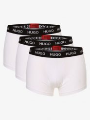 HUGO Obcisłe bokserki pakowane po 3 szt. Mężczyźni Bawełna biały, S. Białe bokserki Hugo, m, bez wzorów, z bawełny. Za 219.95 zł.
