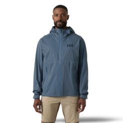 Kurtka wodoodporna Helly Hansen Momentum 3L. Niebieskie kurtki Helly Hansen, na lato, l, bez wzorów, z dzianiny, bez kaptura. Za 1,061.00 zł.