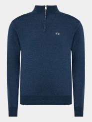 La Martina Sweter WMS003 YW091 Granatowy Regular Fit. Niebieskie swetry rozpinane La Martina, l, bez wzorów, z bawełny, bez kołnierzyka, bez ramiączek. Za 889.99 zł.